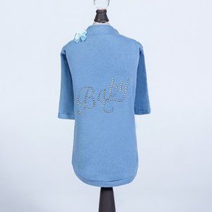 Baby Tee in Blue by Hello Doggie LARGE